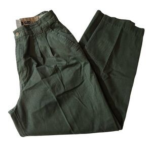 Vintage Faded Glory Olive Green Boys Pleated Chinos‎ Size 18